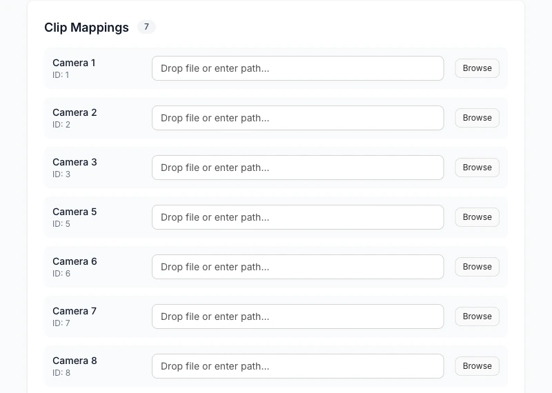 Multiple camera inputs in Pixelrush